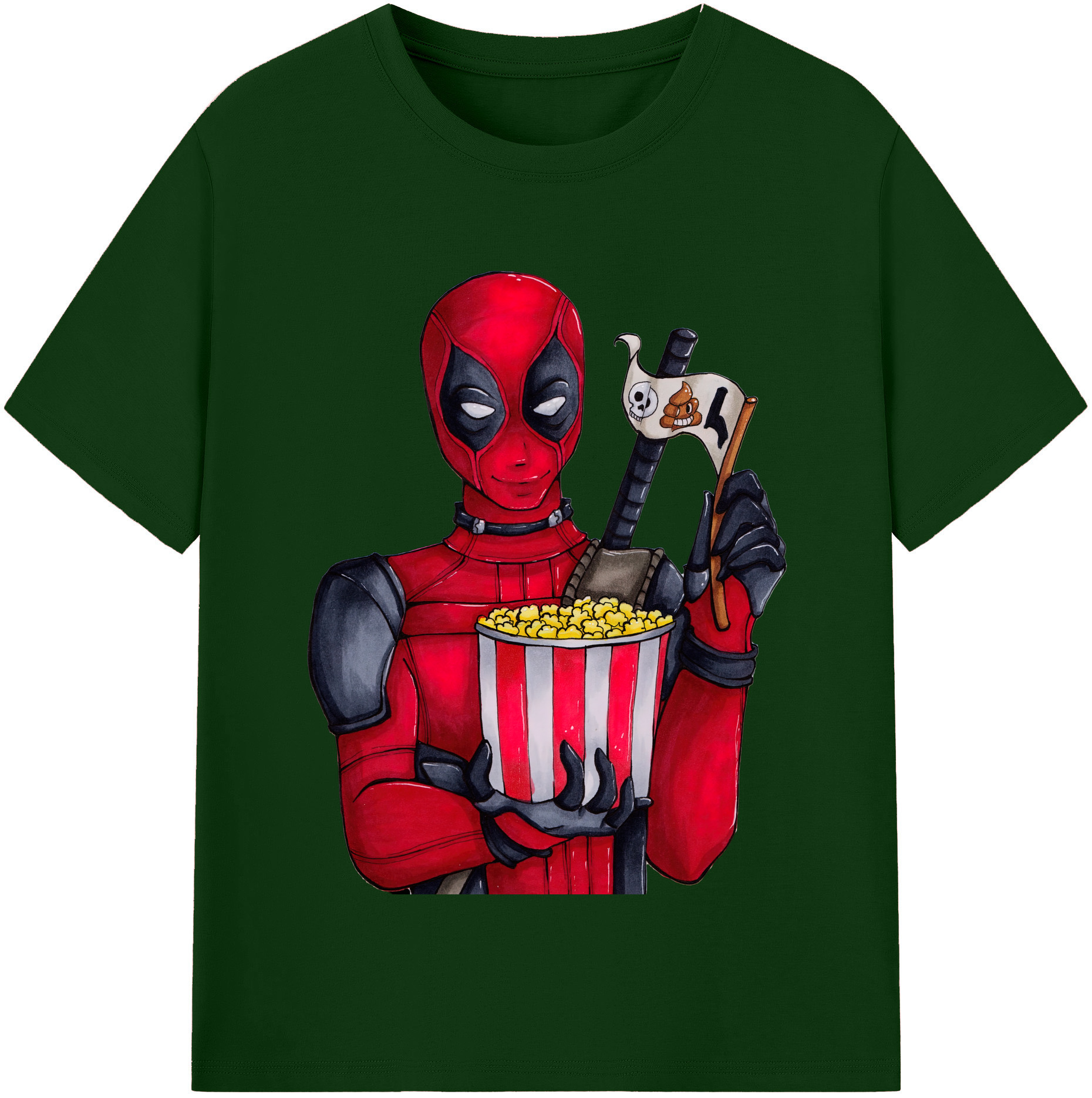 （画像用） Deadpool デッドプール 綿100％半袖Tシャツ（フロントプリント）